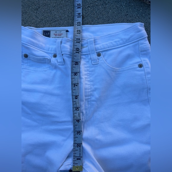 Gap True Skinny Sky Rise Women's All White Jeans Size 25 - Picture 4 of 8